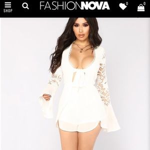 White lace romper